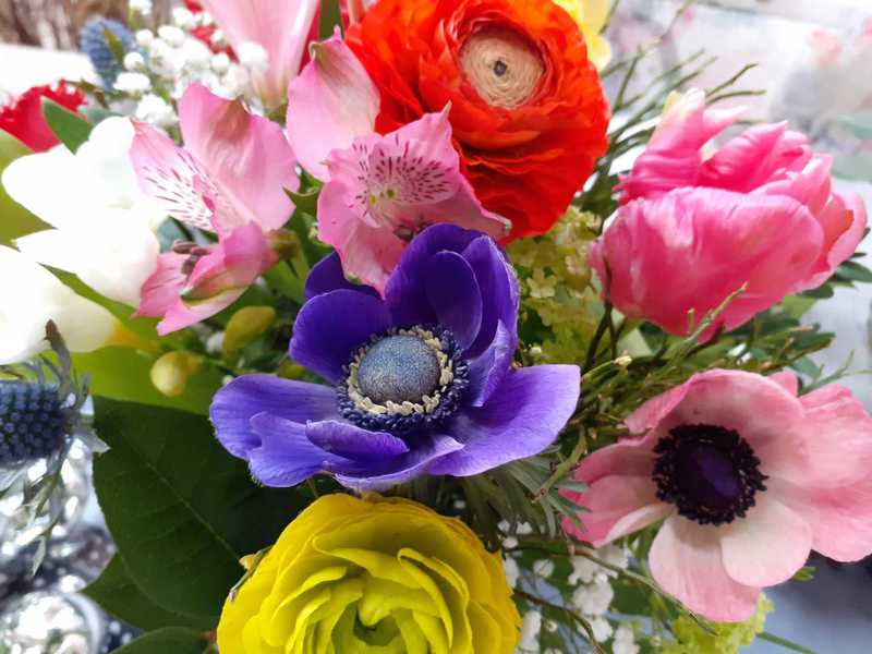 Strauß und Dekoration